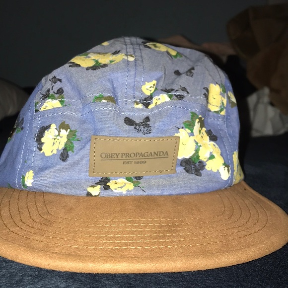 Obey Floral 5 Panel Hat 